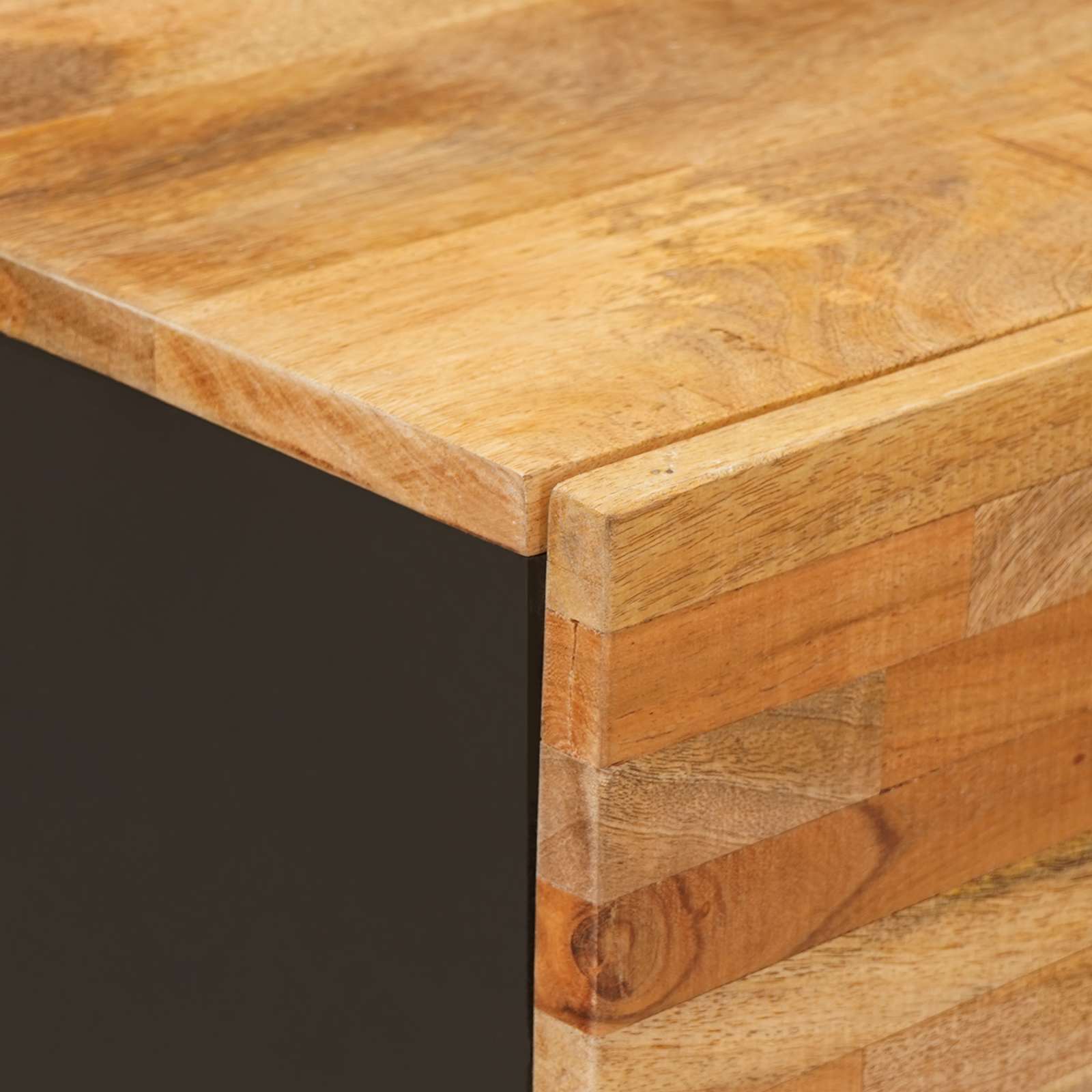 Armario auxiliar Marrón 80 x 33 x 75 cm Madera de mango maciza