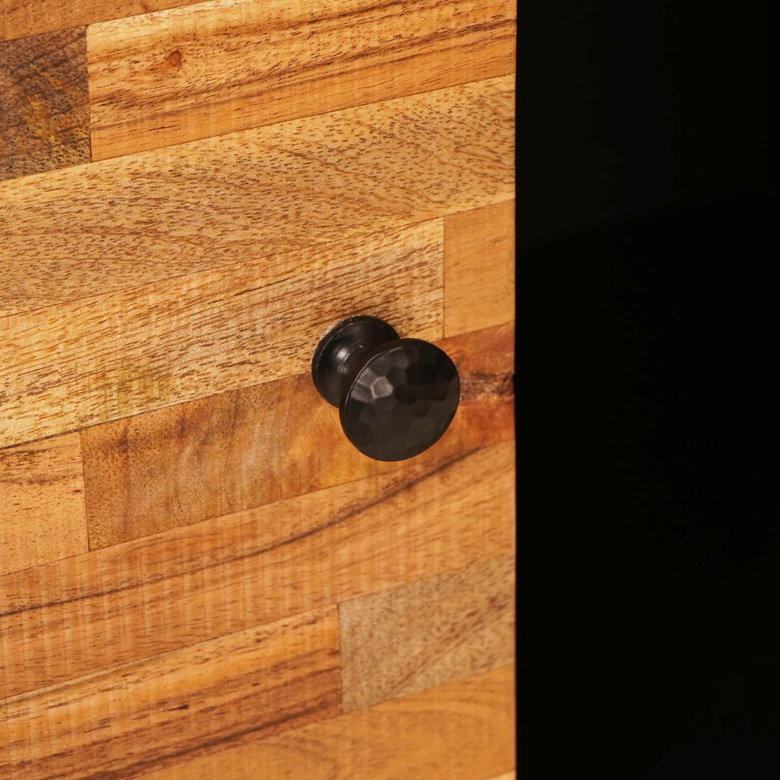 Armario auxiliar Marrón 80 x 33 x 75 cm Madera de mango maciza