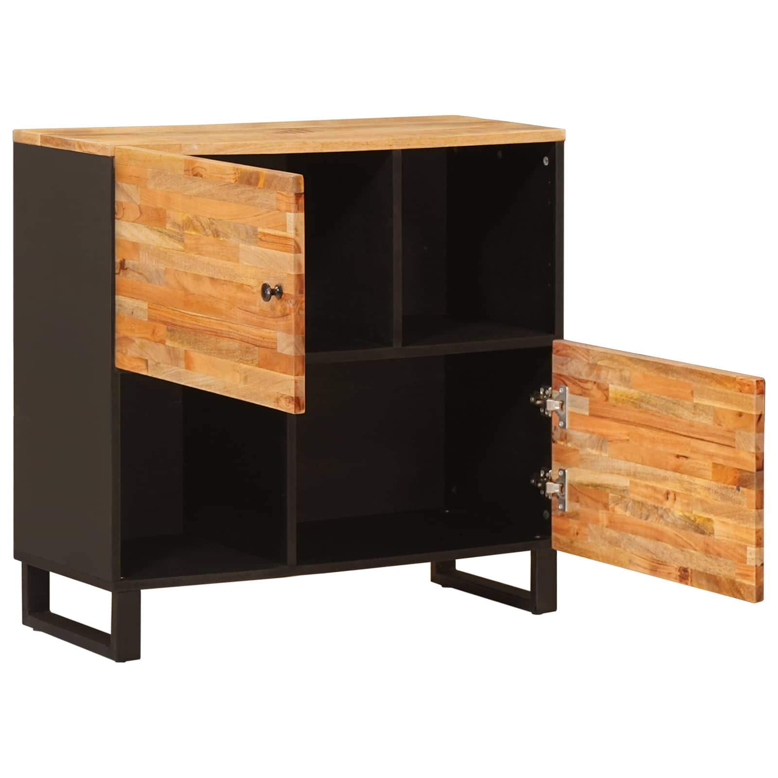 Armario auxiliar Marrón 80 x 33 x 75 cm Madera de mango maciza