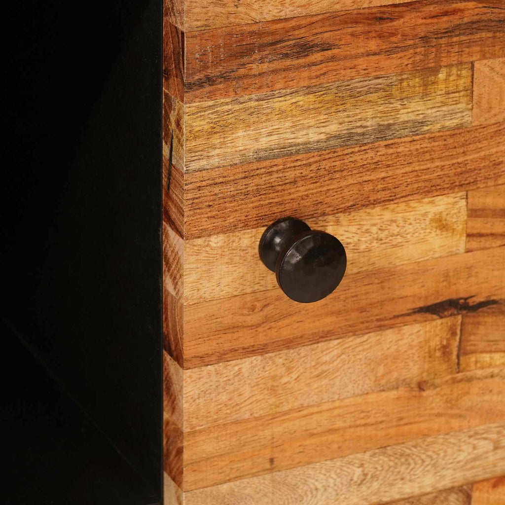 Armario auxiliar Marrón 90 x 33 x 75 cm Madera de mango maciza