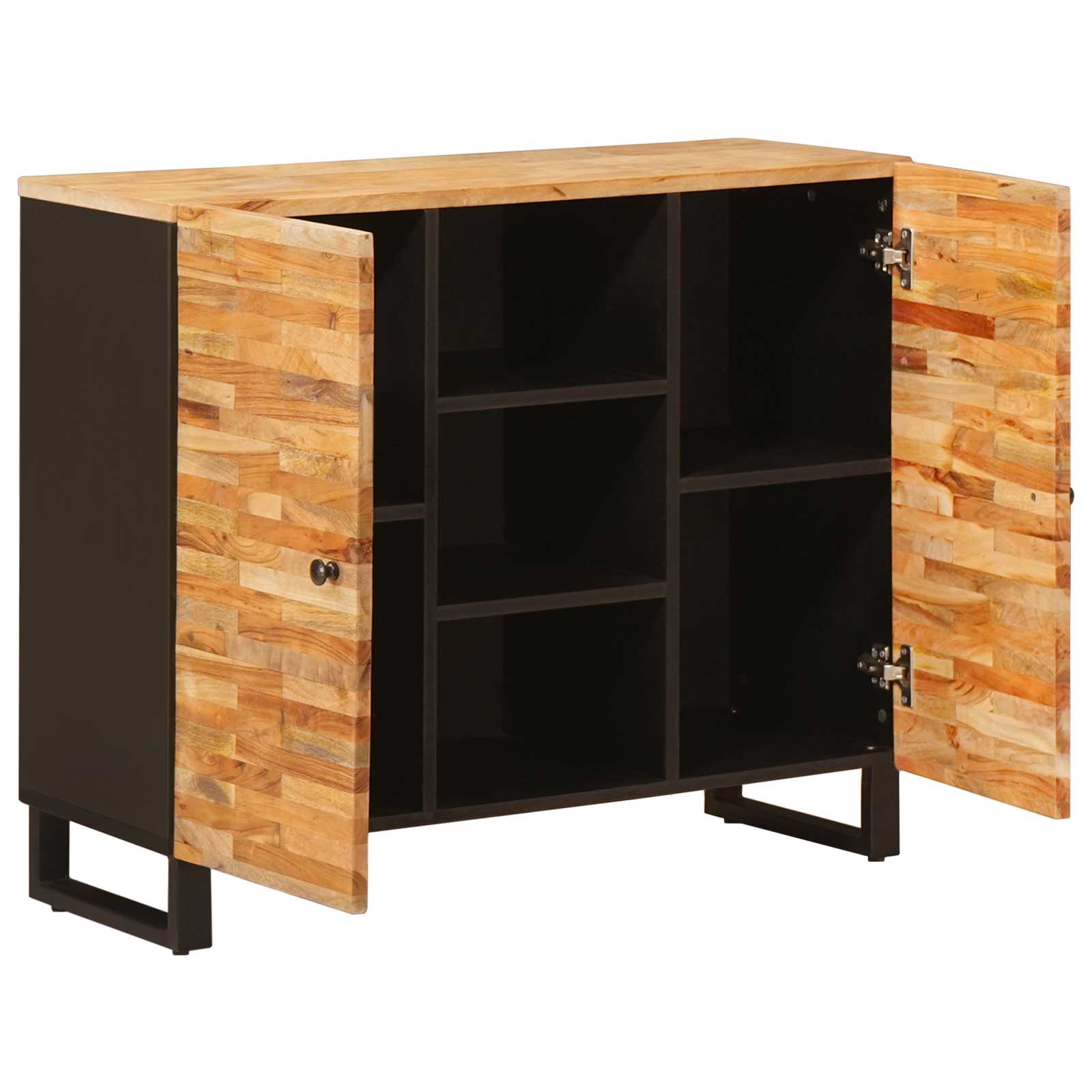 Armario auxiliar Marrón 90 x 33 x 75 cm Madera de mango maciza