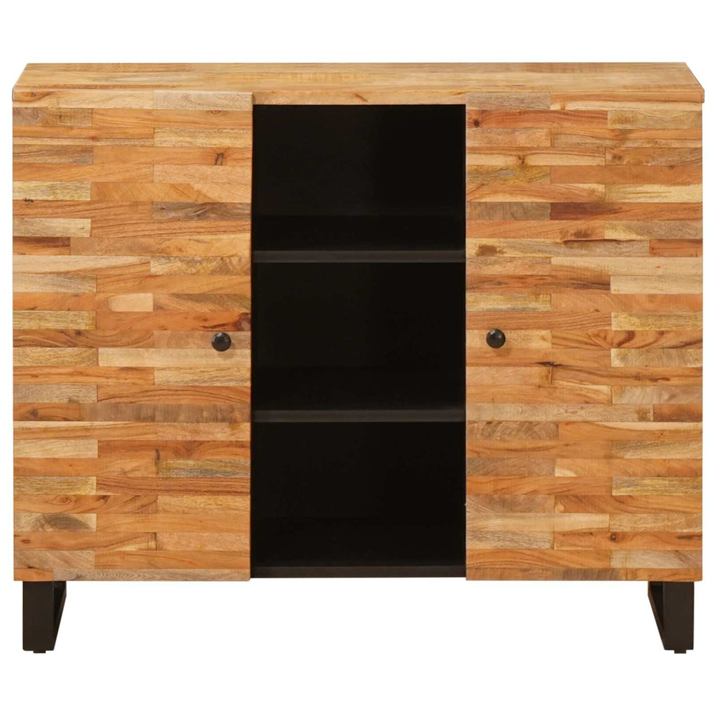 Armario auxiliar Marrón 90 x 33 x 75 cm Madera de mango maciza