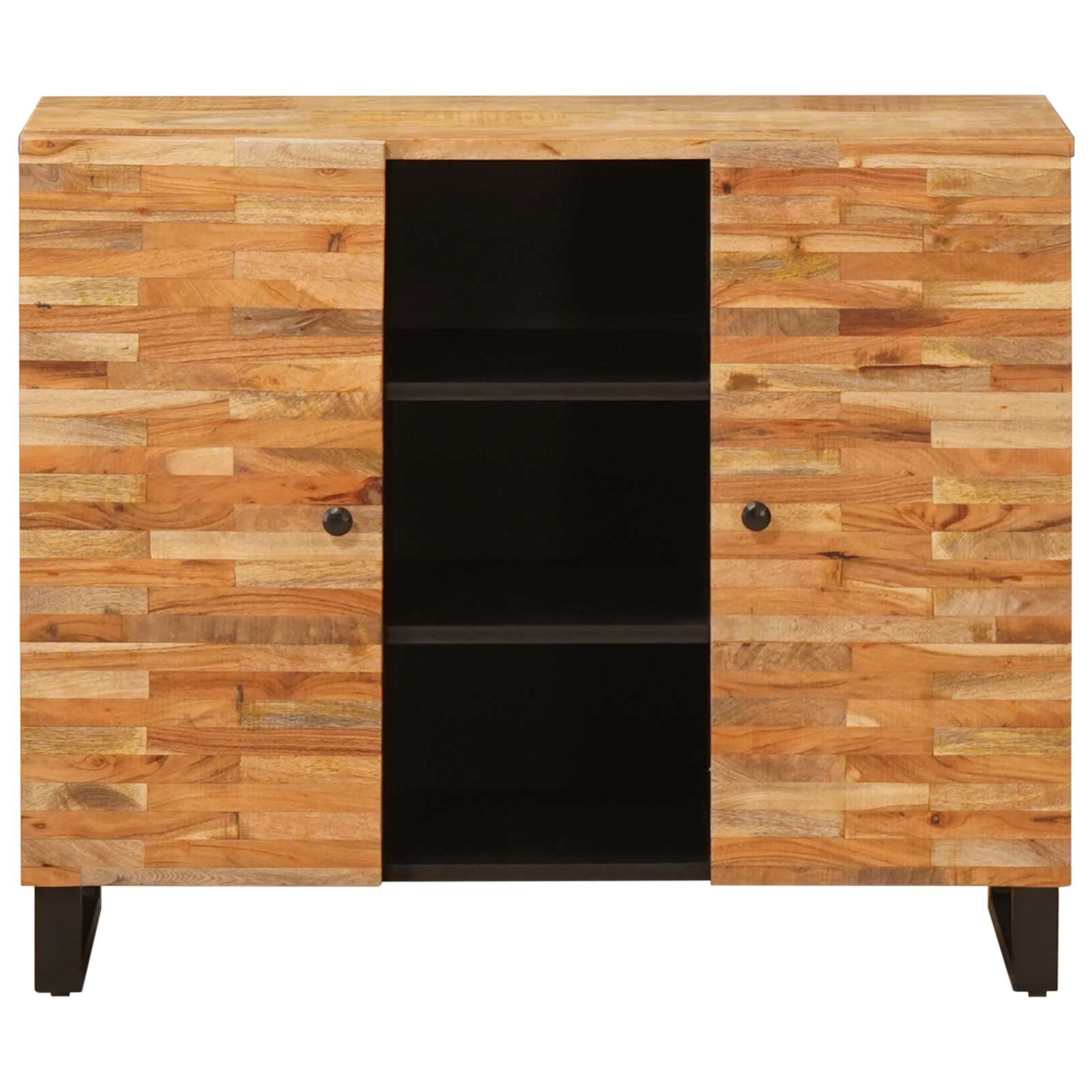 Armario auxiliar Marrón 90 x 33 x 75 cm Madera de mango maciza
