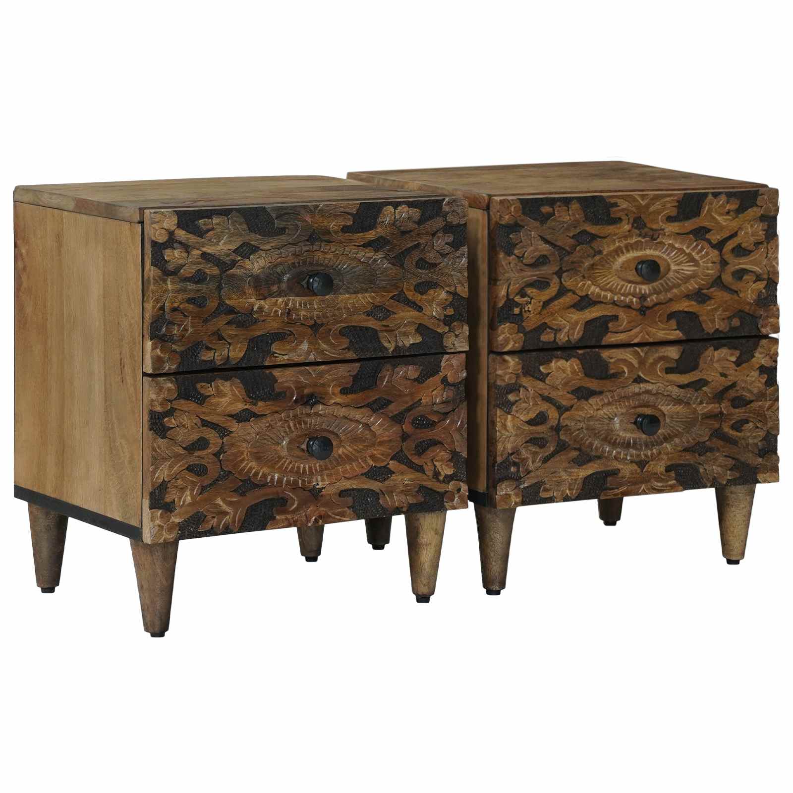 Armario de Noche 40 x 33,5 x 46 cm Madera de mango maciza