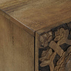 Mueble de TV Marrón 105 x 33,5 x 46 cm Madera de mango maciza