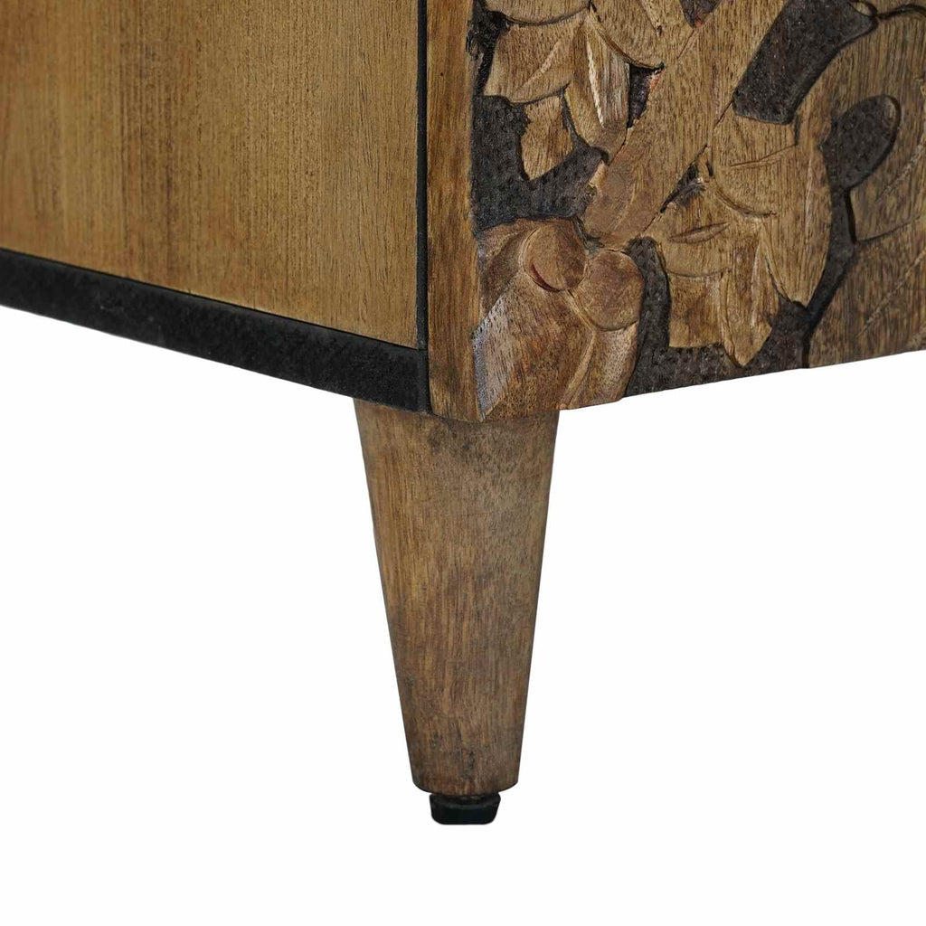 Mueble de TV Marrón 105 x 33,5 x 46 cm Madera de mango maciza