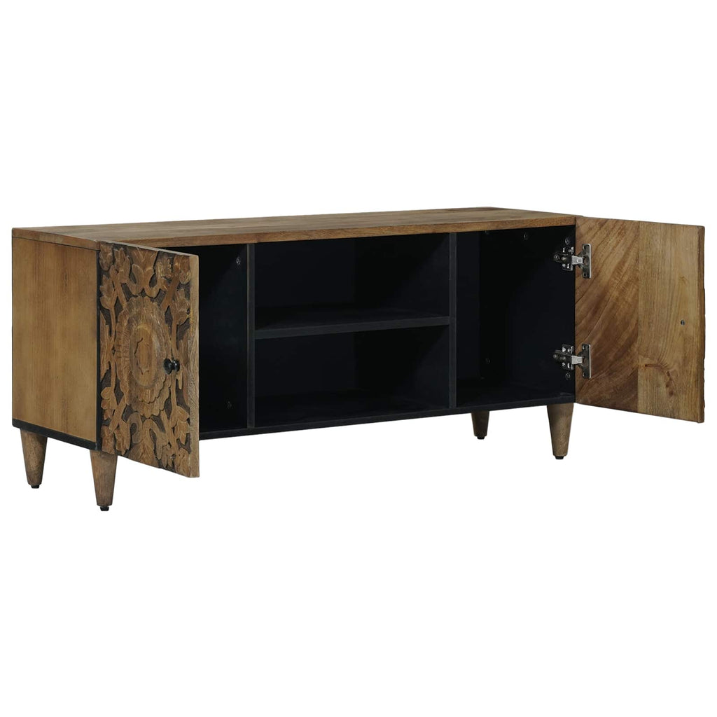 Mueble de TV Marrón 105 x 33,5 x 46 cm Madera de mango maciza