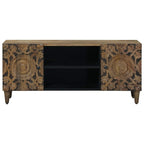 Mueble de TV Marrón 105 x 33,5 x 46 cm Madera de mango maciza