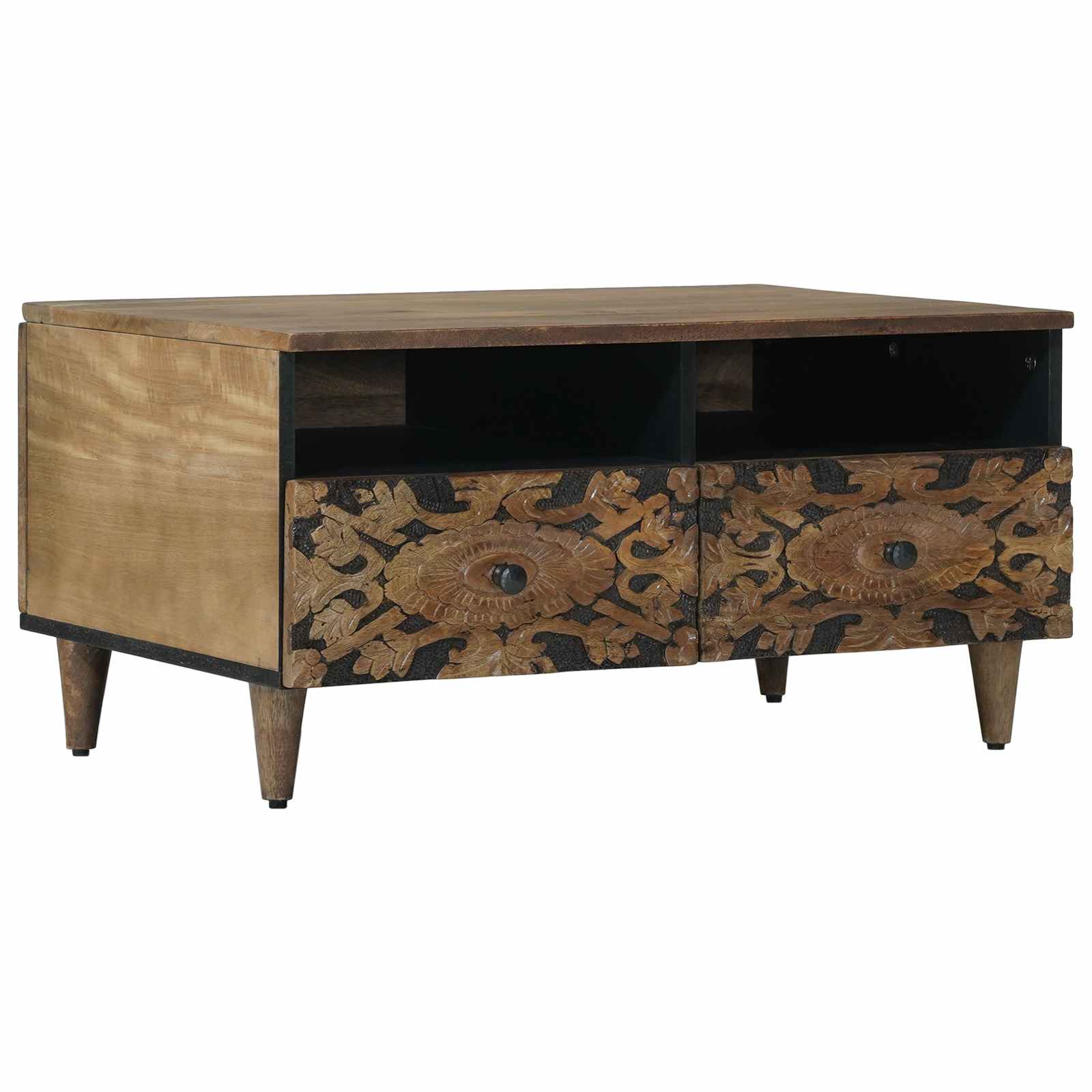 Coffee Table with Drawer 80 x 54 x 40 cm Solid Mango Wood