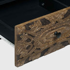 Mueble de TV Marrón 100 x 33,5 x 46 cm Madera de mango maciza