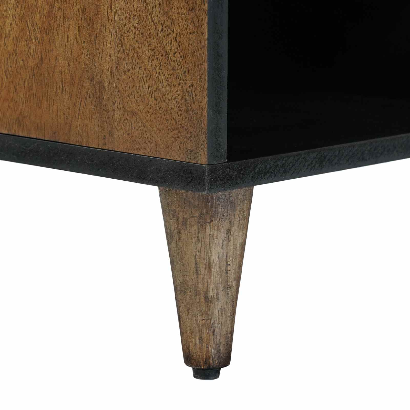 Mueble de TV Marrón 100 x 33,5 x 46 cm Madera de mango maciza