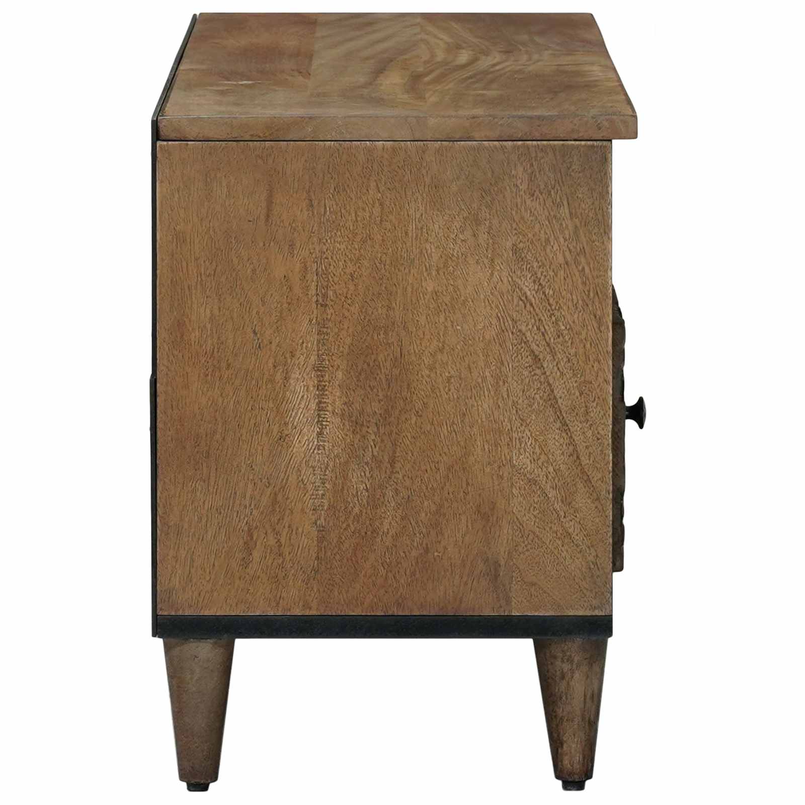 Mueble de TV Marrón 100 x 33,5 x 46 cm Madera de mango maciza