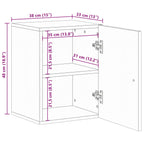 Gabinete Colgante de Baño con puerta Marrón 38 x 33,5 x 48 cm