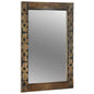 Espejo de pared Blanco 70 x 50 cm Madera de mango maciza