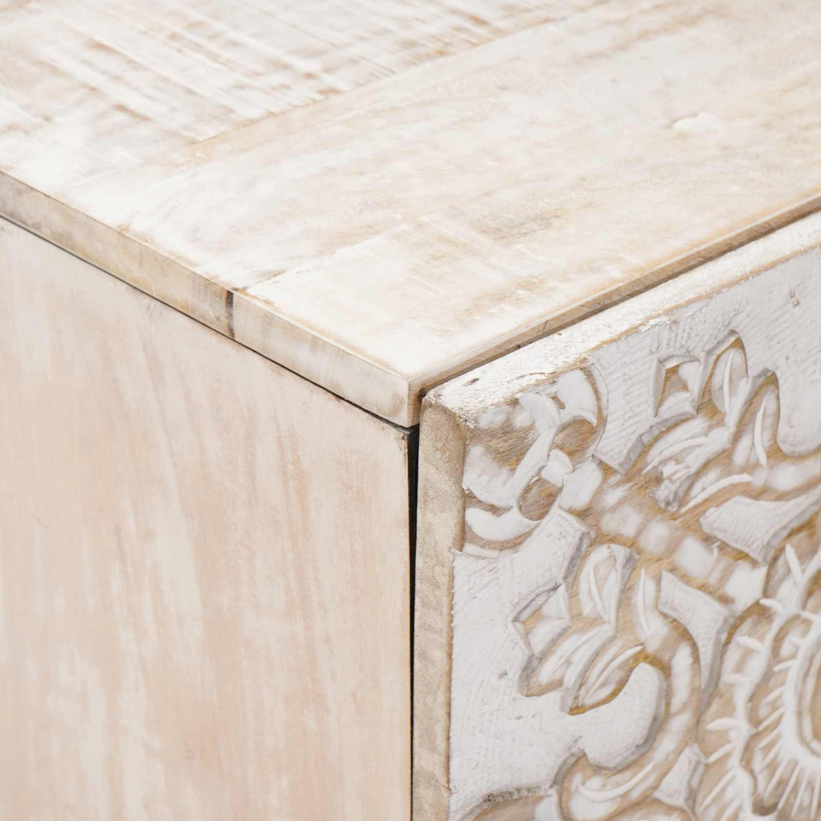 Armario de Noche 2 pcs 40 x 33,5 x 46 cm Madera de mango maciza