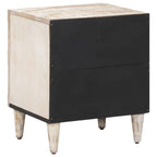 Armario de Noche 2 pcs 40 x 33,5 x 46 cm Madera de mango maciza