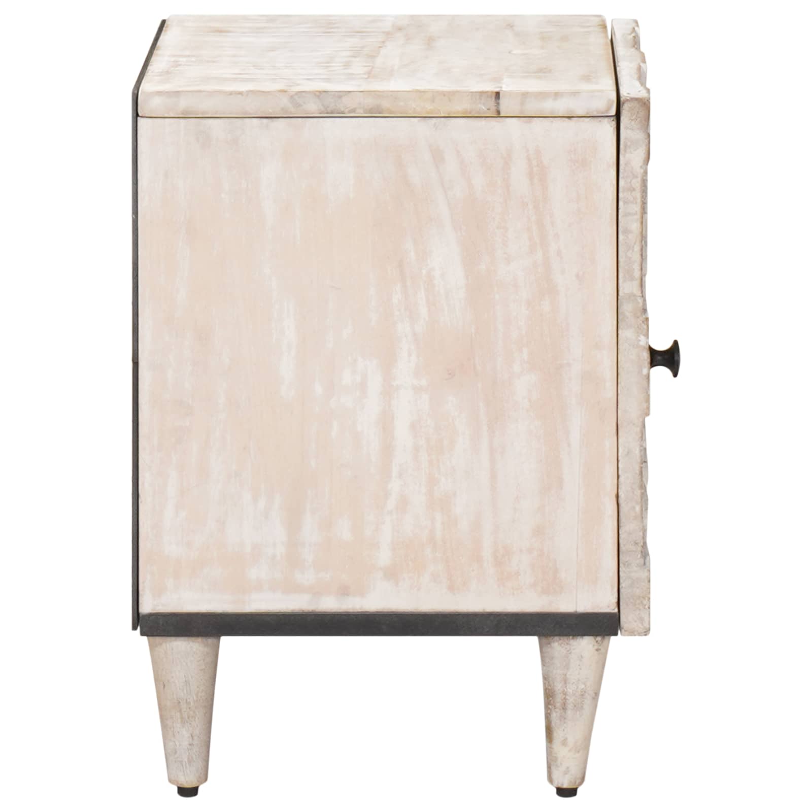 Armario de Noche 2 pcs 40 x 33,5 x 46 cm Madera de mango maciza