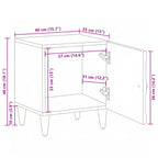 Armario de Noche 2 pcs 40 x 33,5 x 46 cm Madera de mango maciza