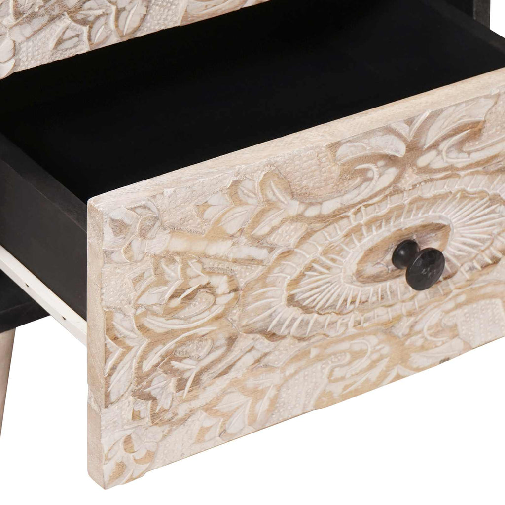 Armario de Noche 40 x 33,5 x 46 cm Madera de mango maciza