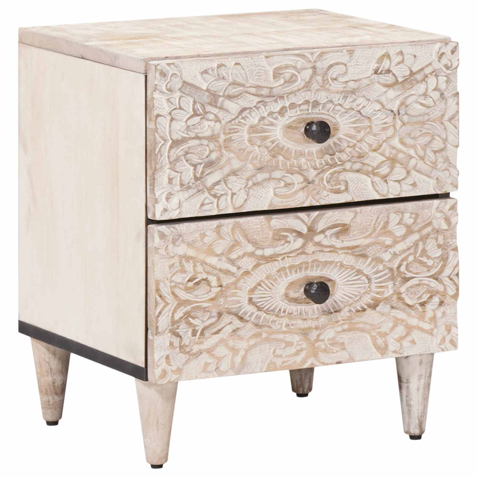 Armario de Noche 40 x 33,5 x 46 cm Madera de mango maciza