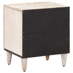 Armario de Noche 2 pcs 40 x 33,5 x 46 cm Madera de mango maciza