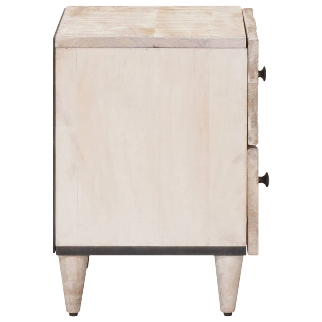 Armario de Noche 2 pcs 40 x 33,5 x 46 cm Madera de mango maciza