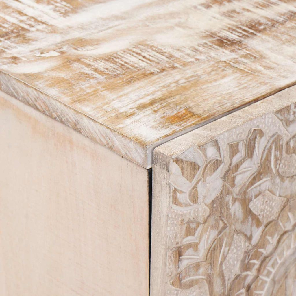 Mueble de TV 105 x 33,5 x 46 cm Madera de mango maciza