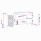 Mueble de TV 105 x 33,5 x 46 cm Madera de mango maciza