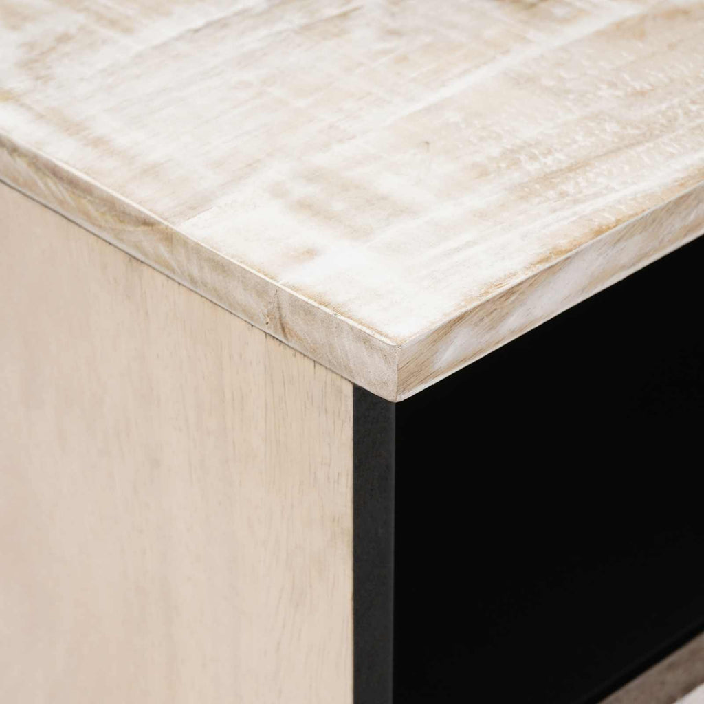Mueble cama 2 pcs 40 x 33 x 46 cm Madera de mango maciza