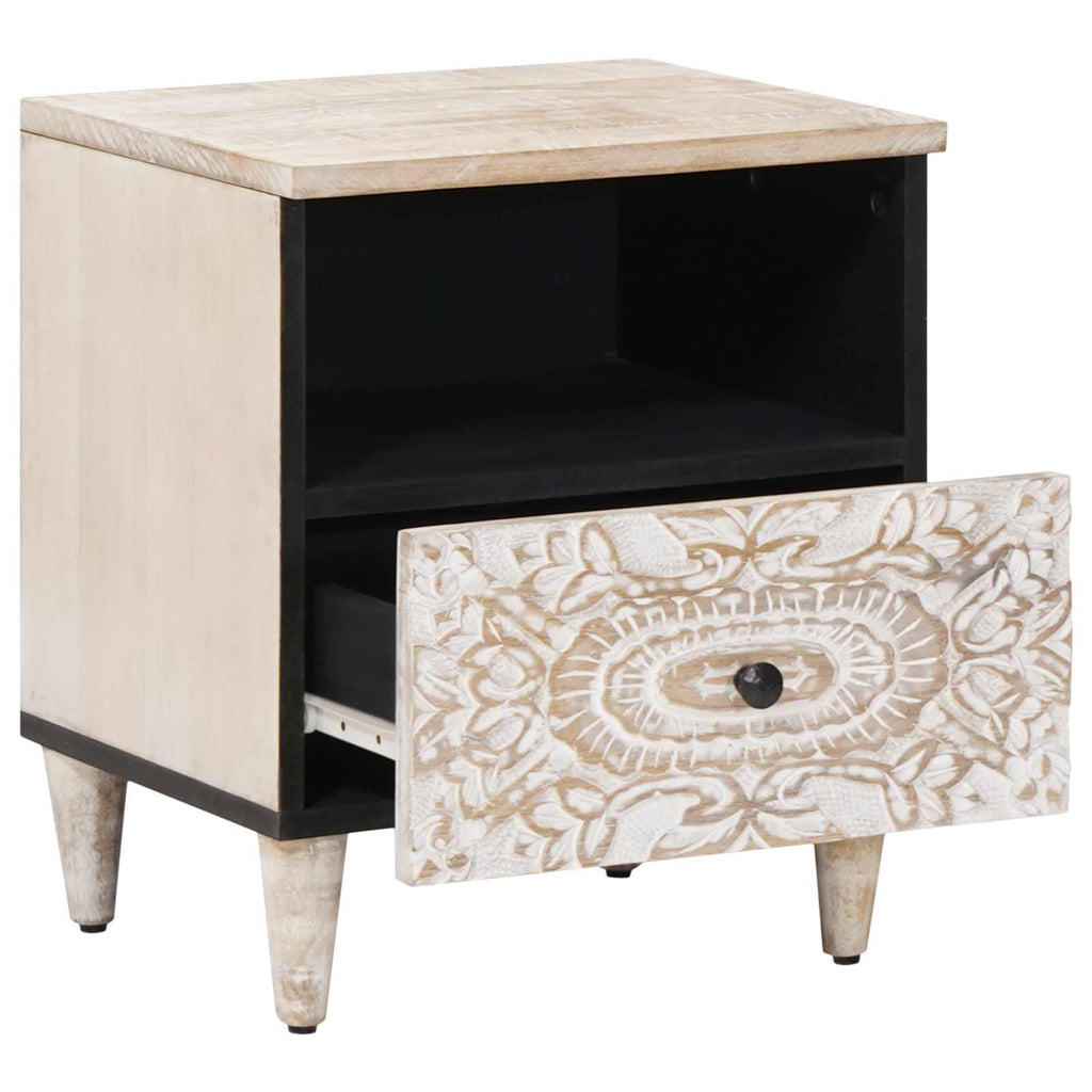 Mueble cama 2 pcs 40 x 33 x 46 cm Madera de mango maciza