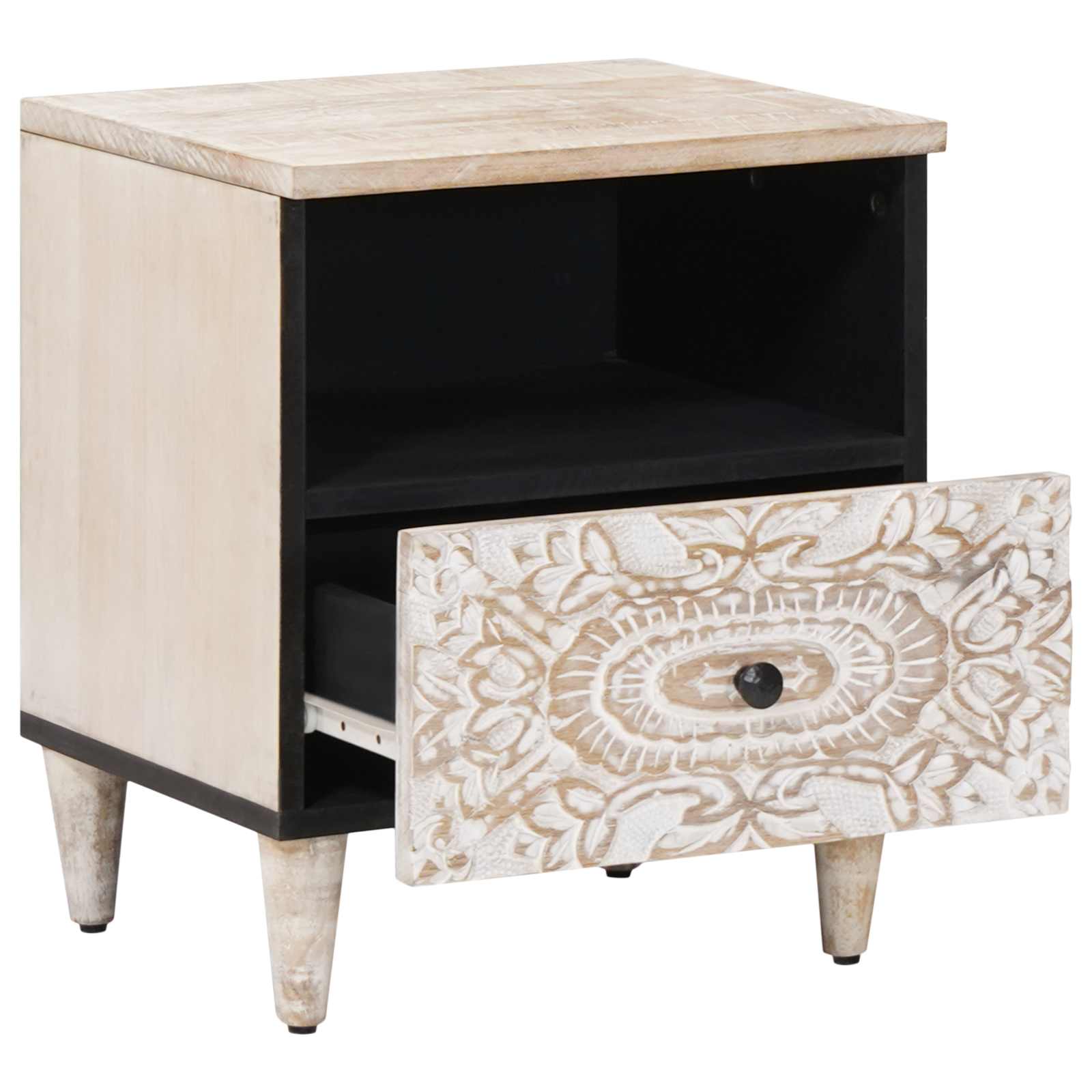 Mueble cama 2 pcs 40 x 33 x 46 cm Madera de mango maciza