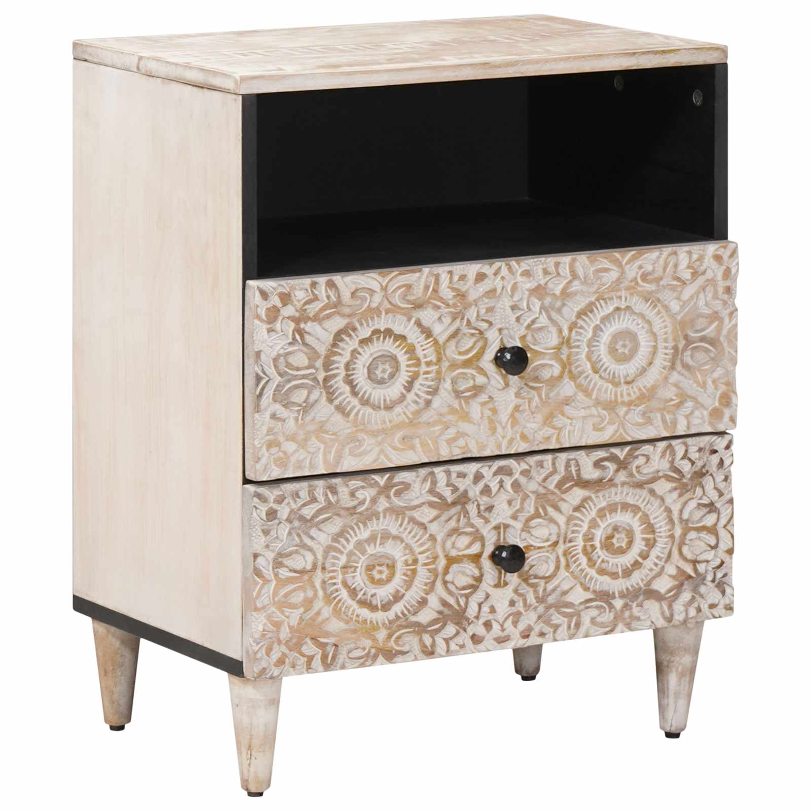 Mueble cama con cajón 50 x 33 x 60 cm Madera de mango maciza