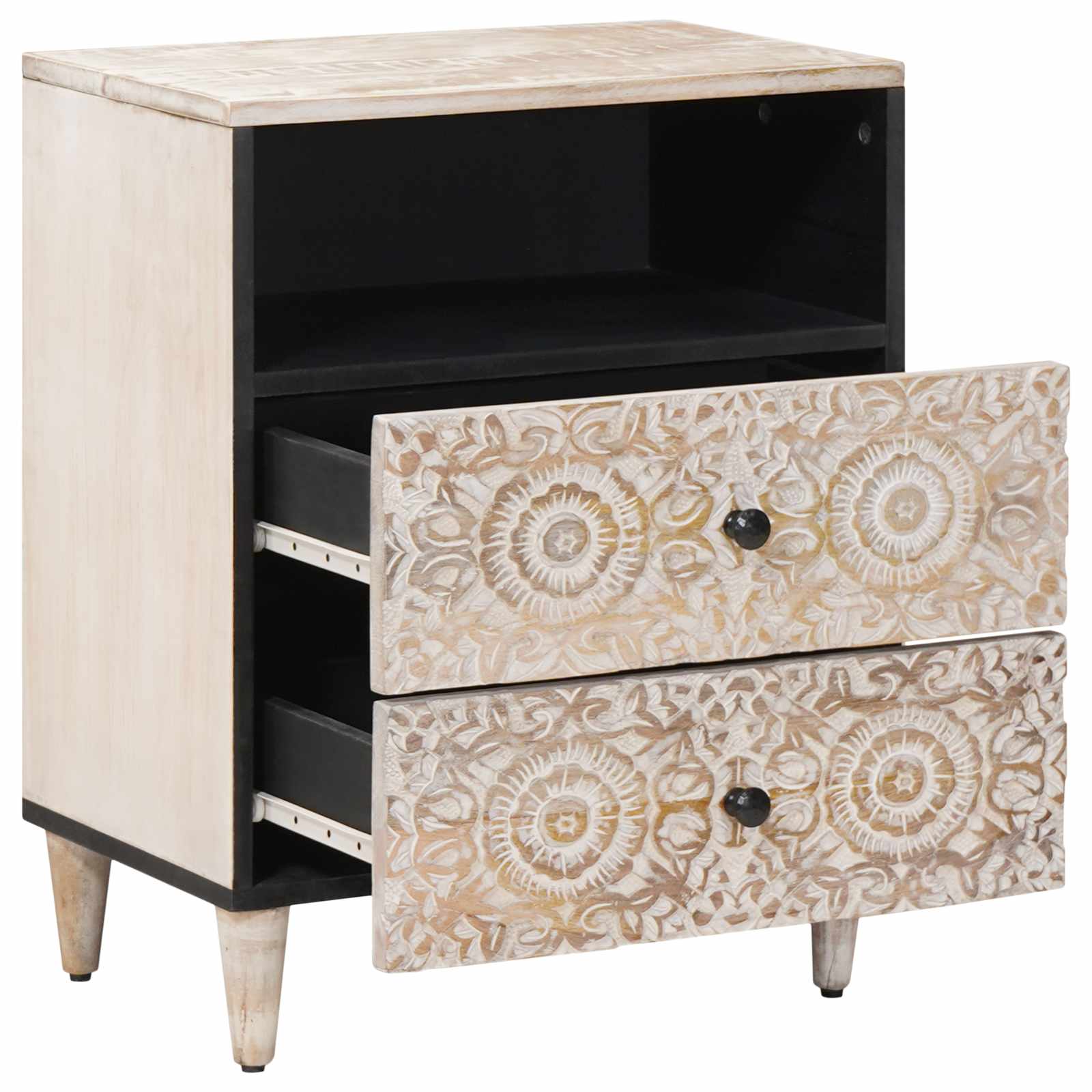 Mueble cama con cajón 50 x 33 x 60 cm Madera de mango maciza