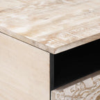 Mesa de Café con cajón 80 x 54 x 40 cm Madera de mango maciza
