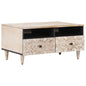 Mesa de Café con cajón 80 x 54 x 40 cm Madera de mango maciza