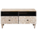 Mesa de Café con cajón 80 x 54 x 40 cm Madera de mango maciza