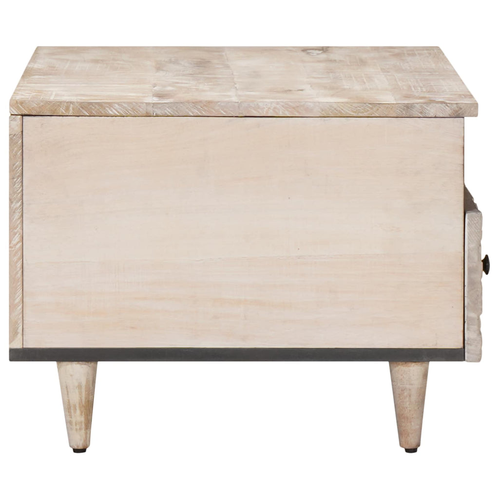 Mesa de Café con cajón 80 x 54 x 40 cm Madera de mango maciza