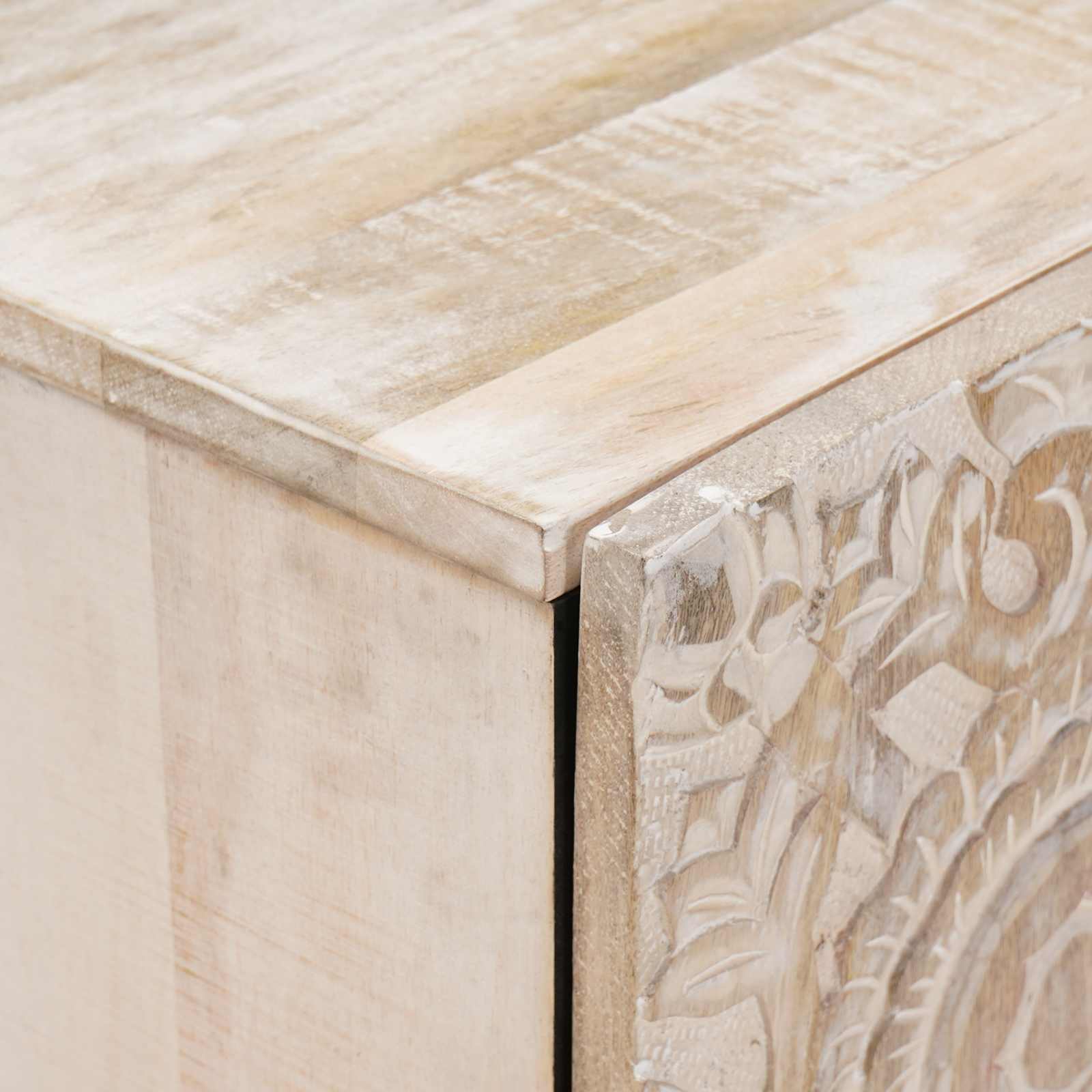Mueble de TV 105 x 33,5 x 46 cm Madera de mango maciza