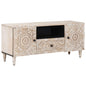 Mueble de TV 105 x 33,5 x 46 cm Madera de mango maciza