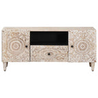 Mueble de TV 105 x 33,5 x 46 cm Madera de mango maciza
