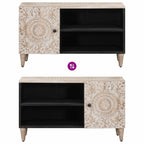 Mueble de TV 80 x 31,5 x 46 cm Madera de mango maciza