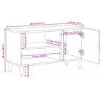 Mueble de TV 80 x 31,5 x 46 cm Madera de mango maciza