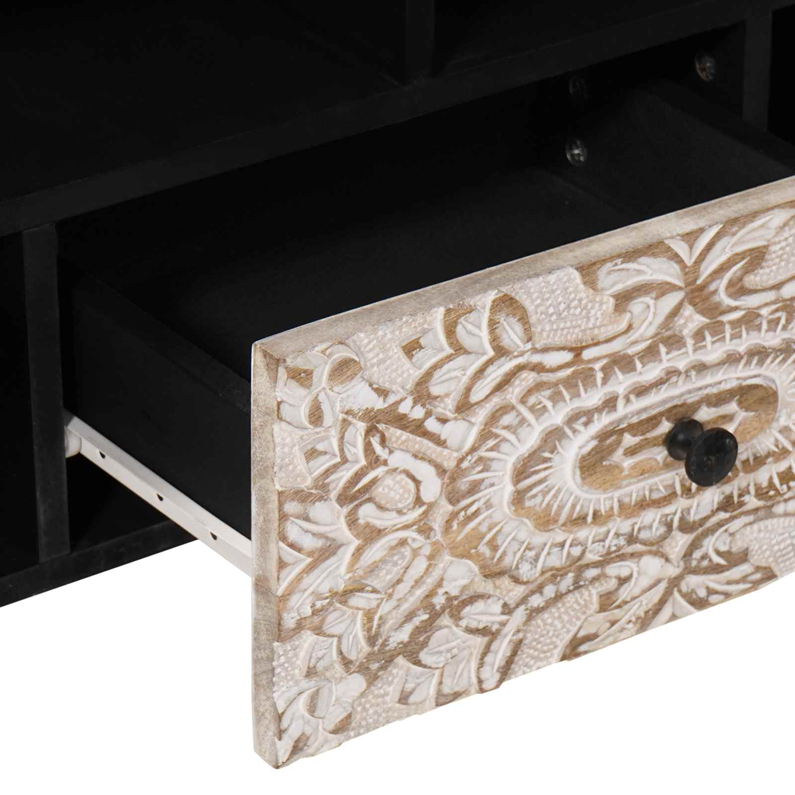 Mueble de TV 100 x 33,5 x 46 cm Madera de mango maciza
