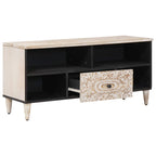 Mueble de TV 100 x 33,5 x 46 cm Madera de mango maciza