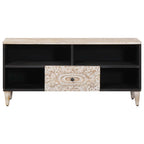 Mueble de TV 100 x 33,5 x 46 cm Madera de mango maciza
