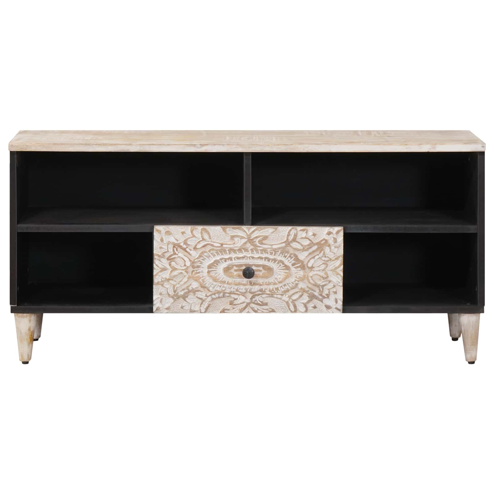 Mueble de TV 100 x 33,5 x 46 cm Madera de mango maciza