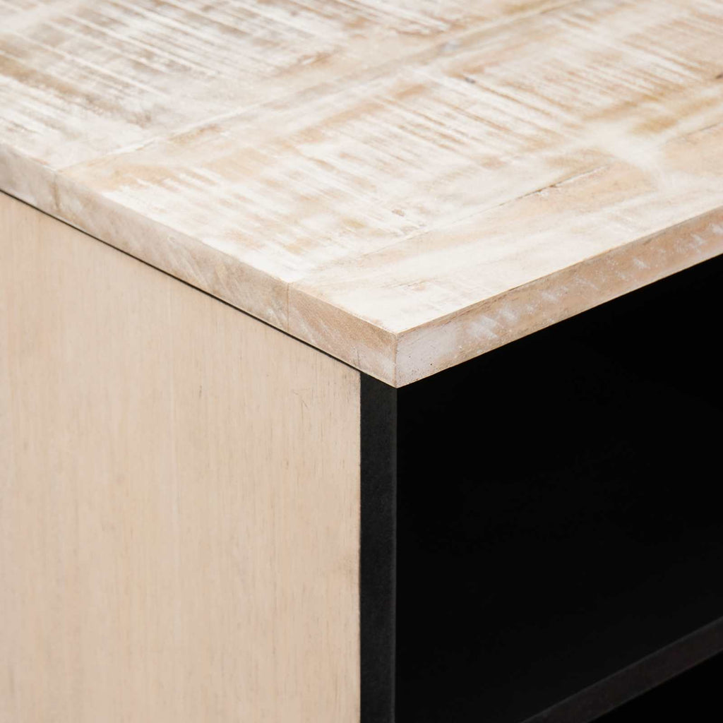 Mueble de TV con cajón 80 x 33,5 x 46 cm Madera de mango maciza