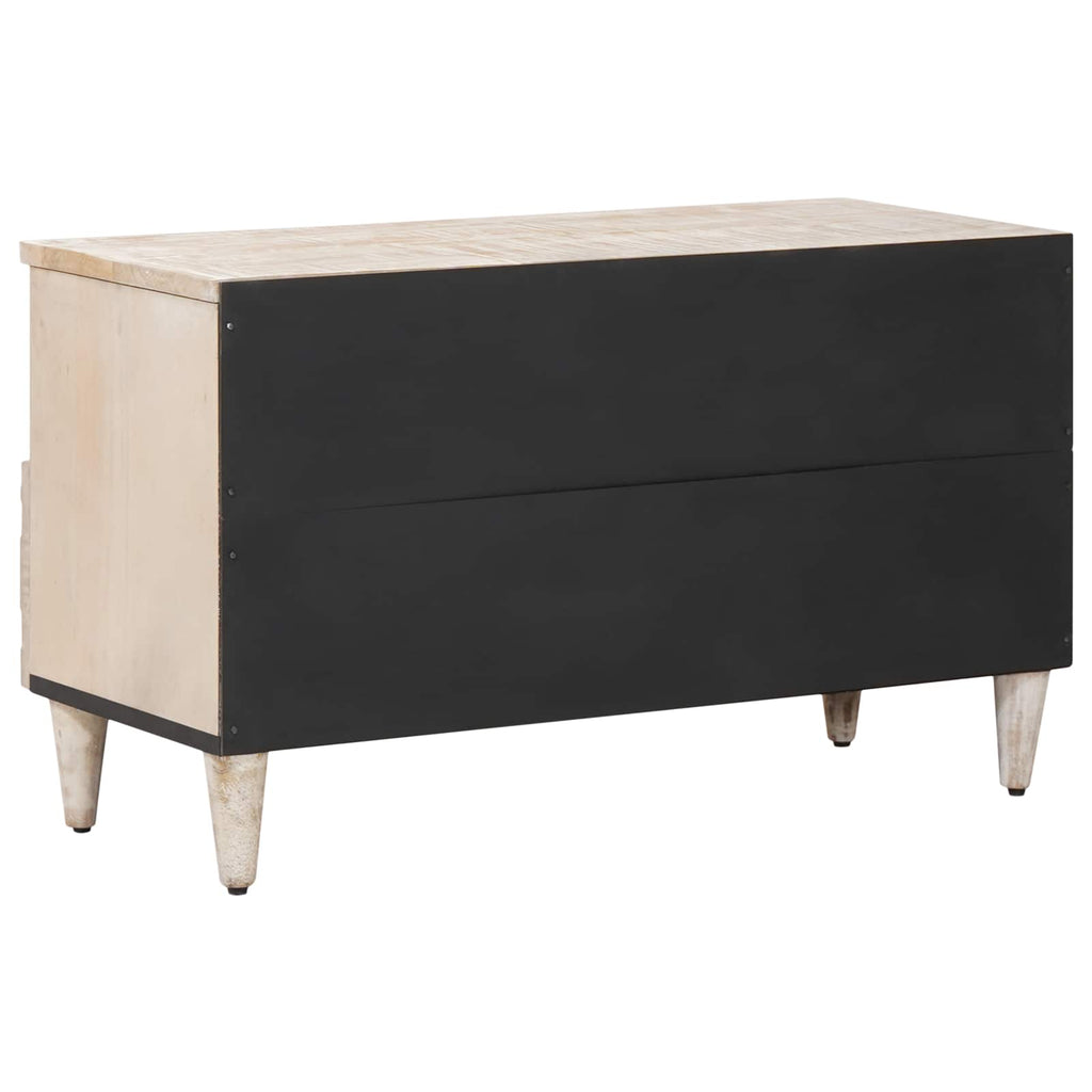 Mueble de TV con cajón 80 x 33,5 x 46 cm Madera de mango maciza