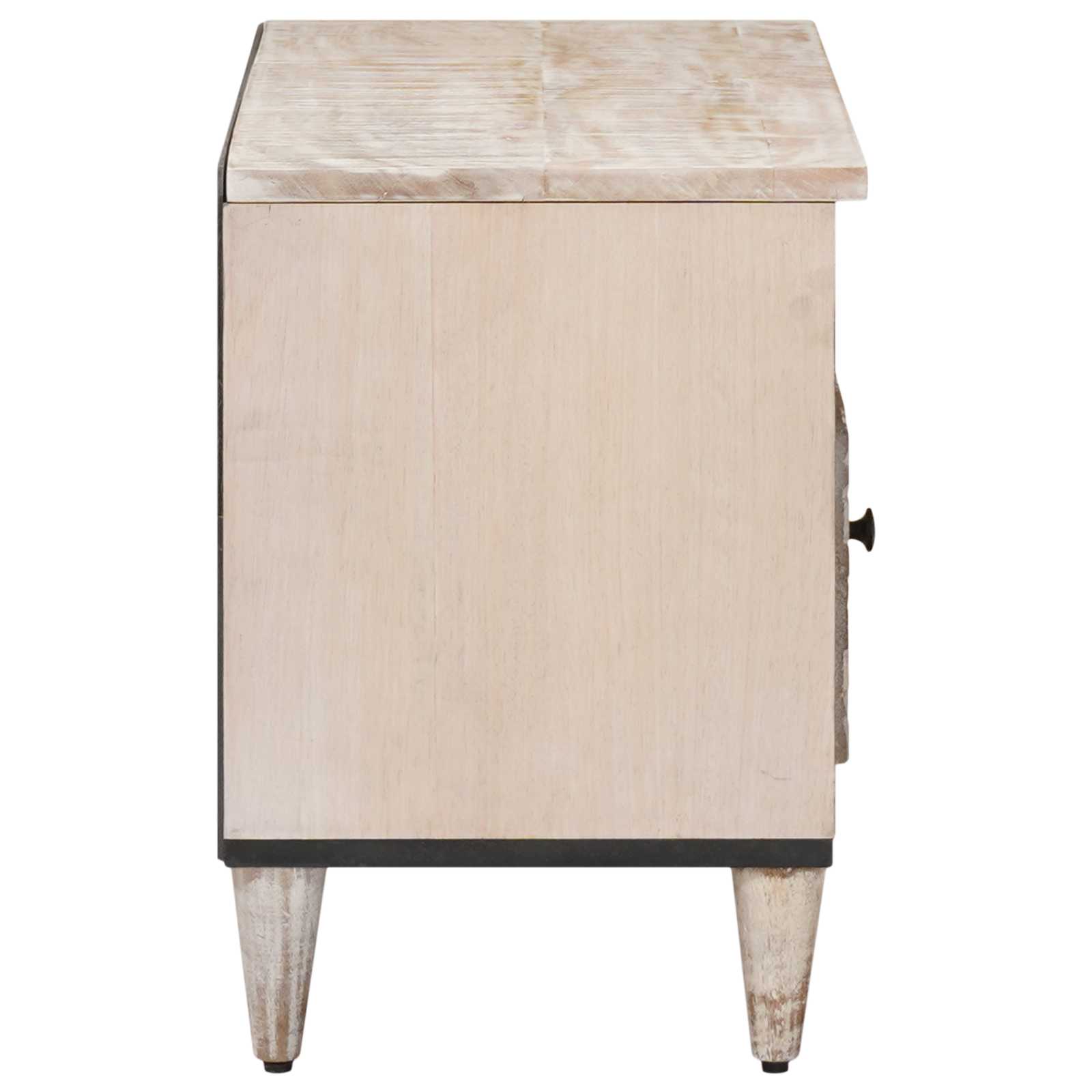 Mueble de TV con cajón 80 x 33,5 x 46 cm Madera de mango maciza