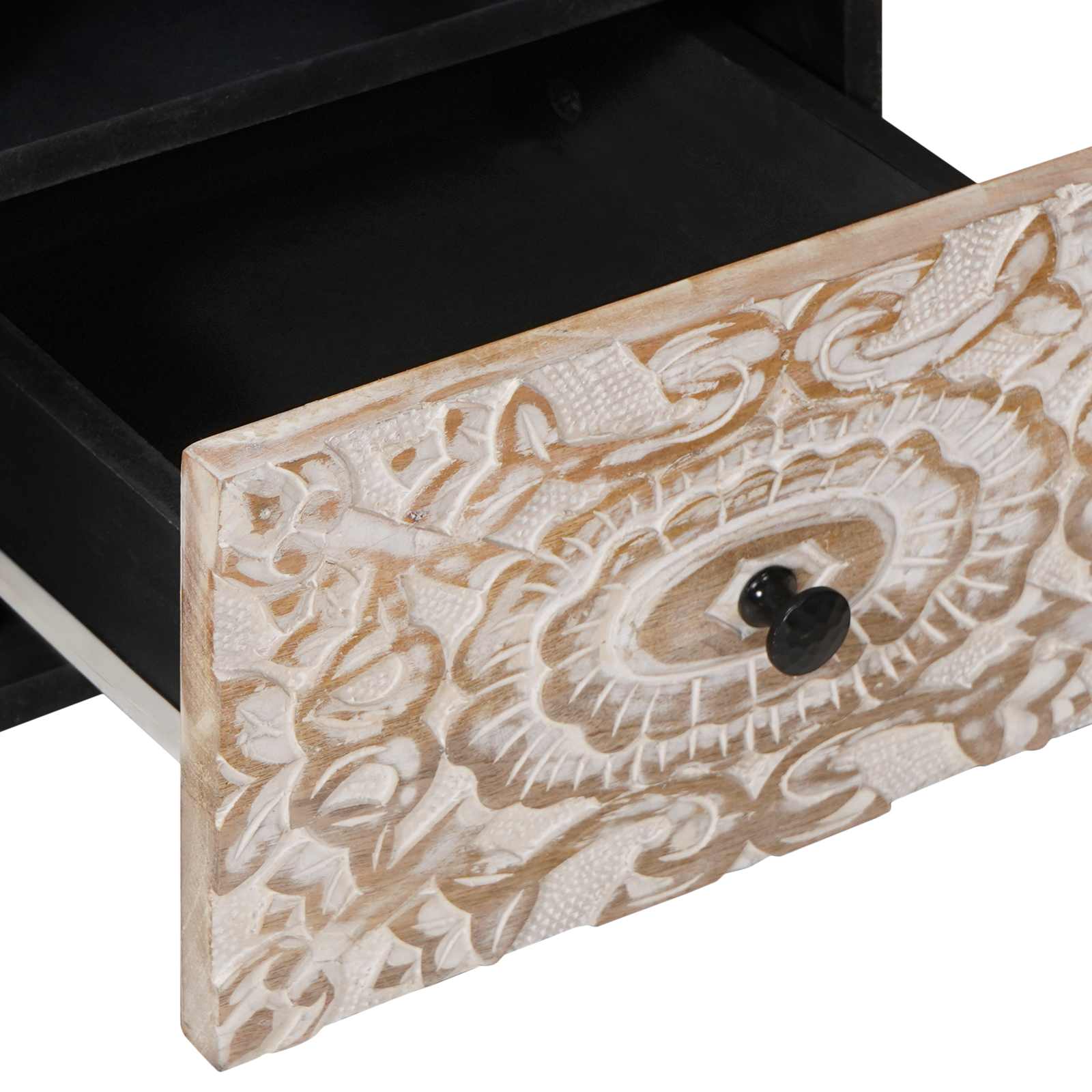 Mueble de TV 100 x 33,5 x 46 cm Madera de mango maciza